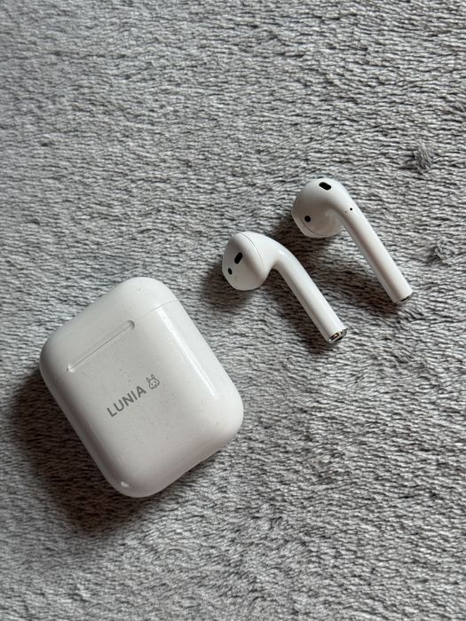 Apple AirPods 2 | Oryginalne | Grawer "LUNIA" | Etui + Słuchawki