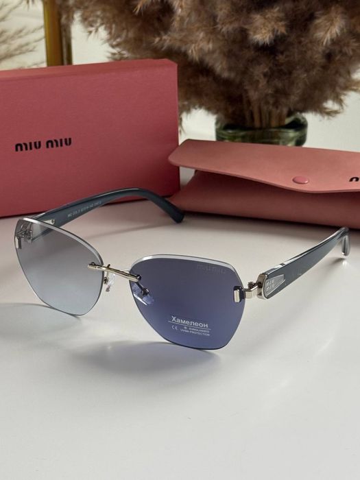 Жіночі сонцезахисні окуляри miu miu хамелеони