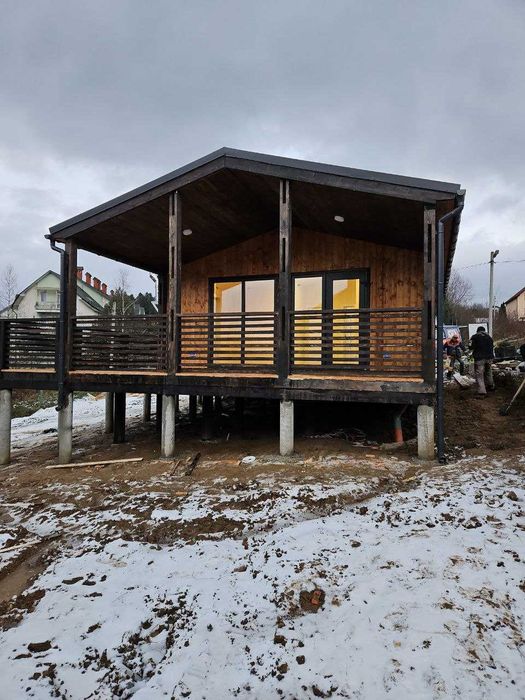 Каркасний будинок 54 м2 з двома терасами Ціна під ключ