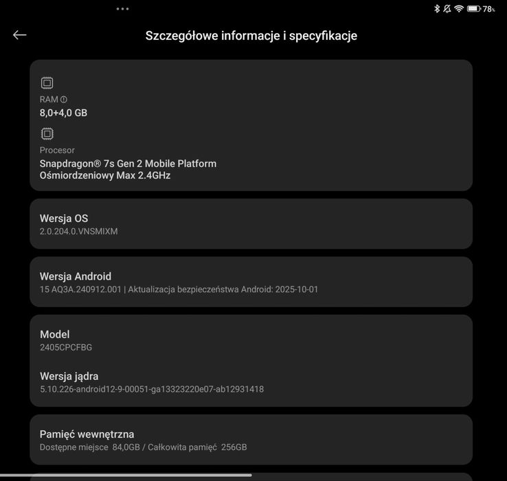 Tablet POCO Pad 12.1 8/256 GB Etui Klawiatura Rysik