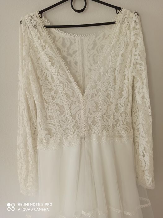 Suknia ślubna w stylu rustykalnym/romantycznym/boho,koronka,kryształki