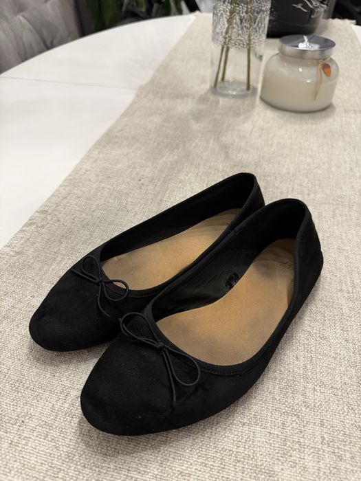 Czarne klasyczne baleriny h&m 37