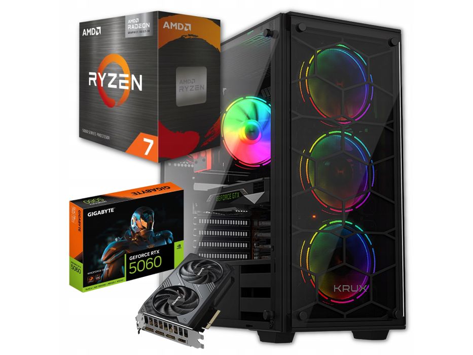 komputer gamingowy bsg raptor v12 rtx 4060 ryzen 7 32gb 1tb ssd win11