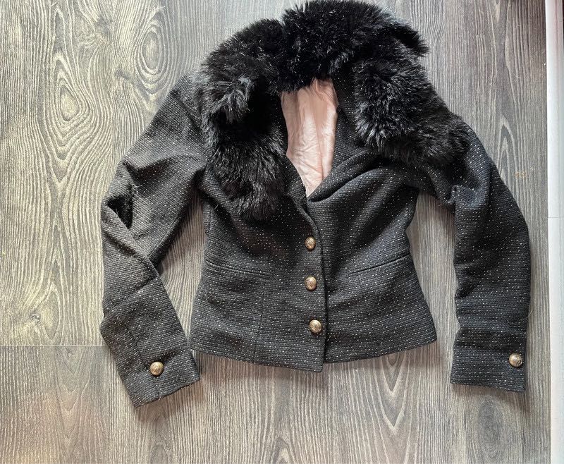 Liu jo żakiet marynarka vintage obszyta złotą nitką