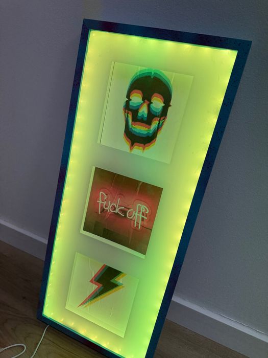 Quadro iluminado vendo/troco