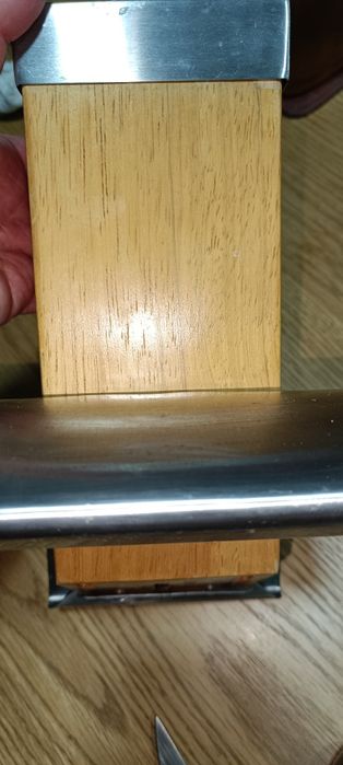 Conjunto de 5 facas de cozinha com suporte madeira