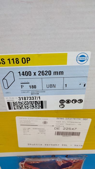 Papier ścierny 120-240  rolka do produkcji