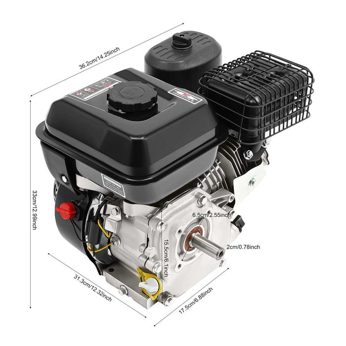 Motor 4 tempos 212cc ohv 20mm 7.5hv