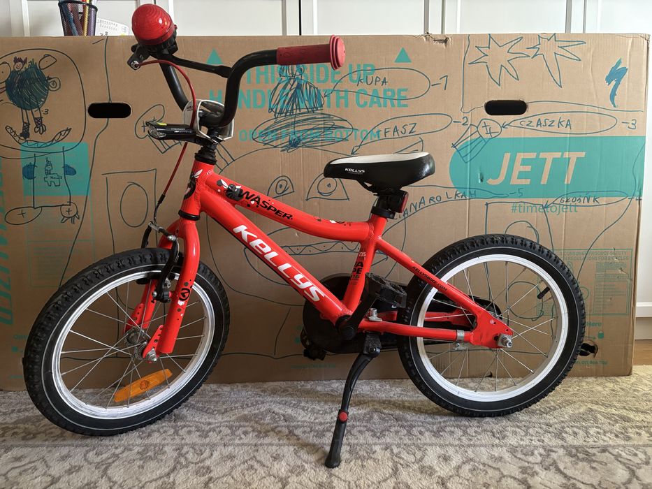 Rower Dziecięcy Kellys Wasper Red 16" +kółka boczne