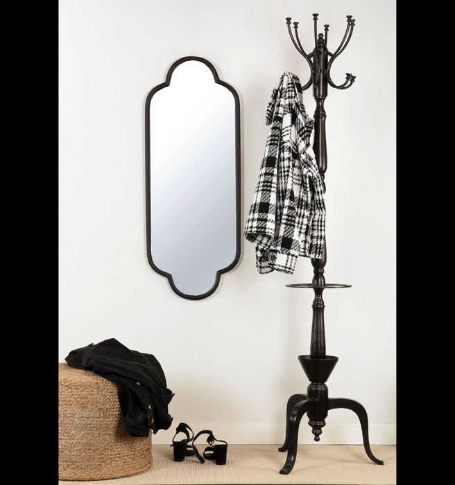 Lustro w metalowej czarnej ramie 45x111cm. 13821