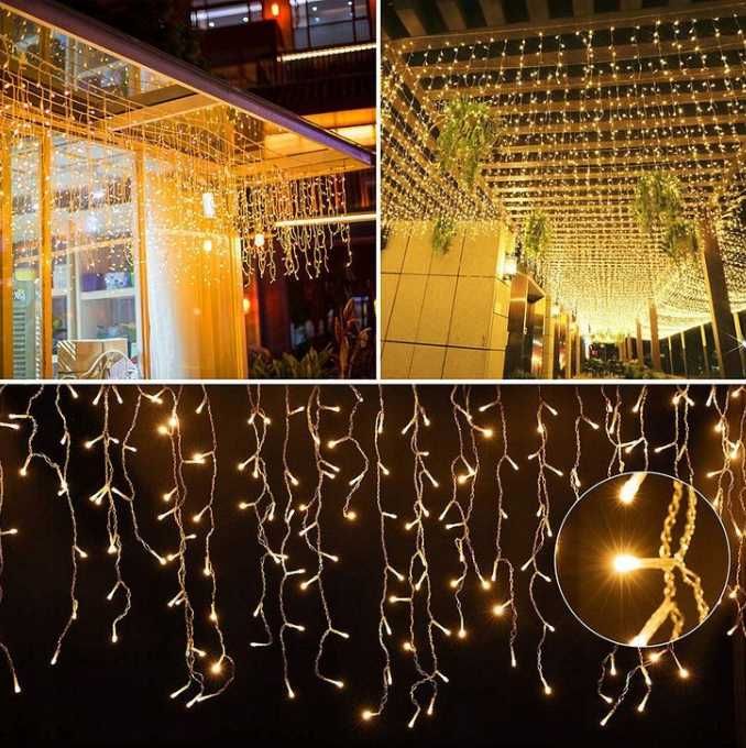 ŚWIATEŁKA Świąteczne 200 LED + 16 gratis Girlandy Baraw ciepła / zimna