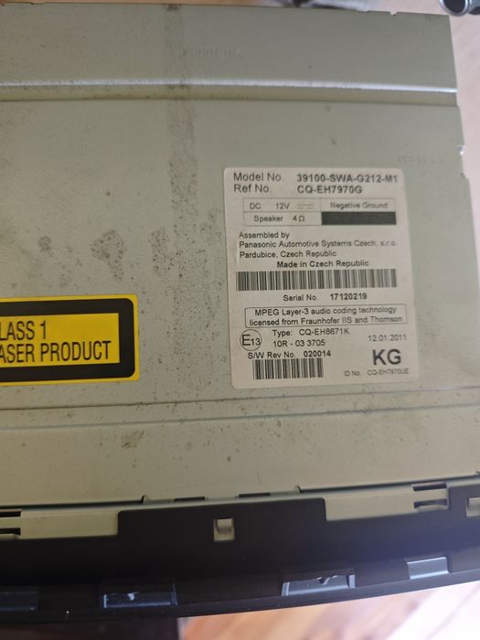 Магнітола до Honda CR-V 3 покоління 39100-SWA-G212-M1 магнітофон Хонда СРВ CRV