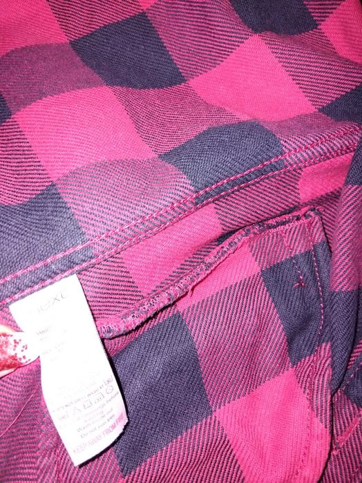 Сорочка тепла червона 123р.Рубашка теплая красная в клетку на 7лет