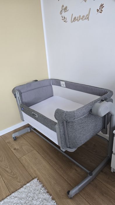Łóżeczko dostawne dostawka Chicco Next2Me Magic Evo Dark Grey