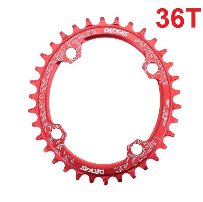 CZERWONA Zębatka OVAL Narrow Wide DECKAS 32 34 36T 104 BCD LUBLIN