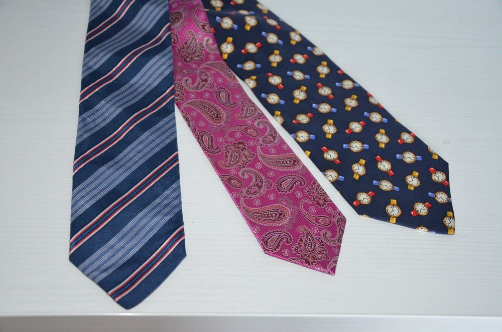 zestaw 3 szt 100% jedwab silk/krawat