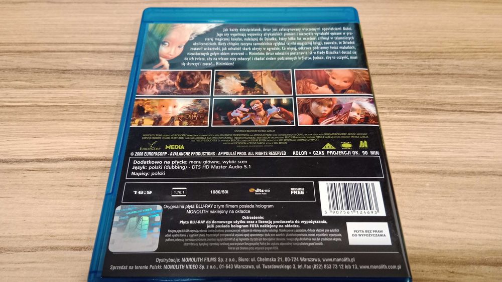 Artur i Minimki blu-ray