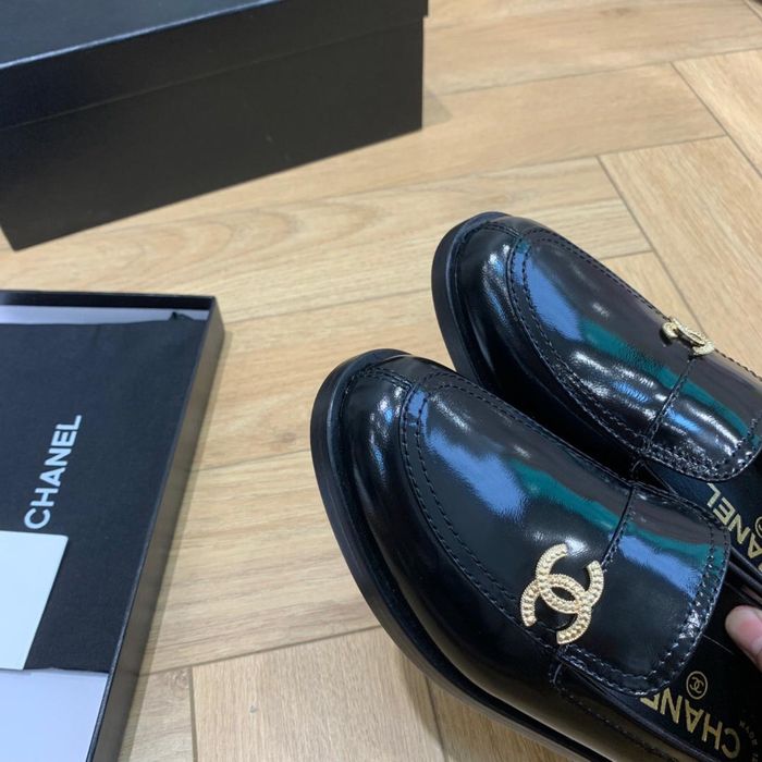 Mokasyny Chanel black leather