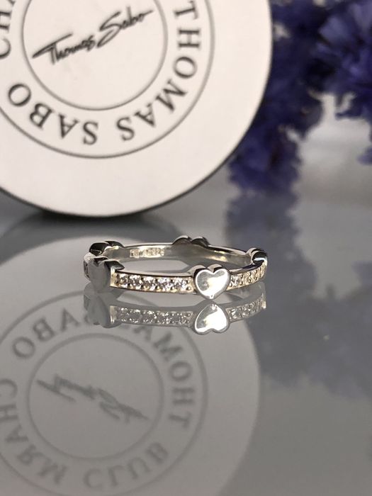 Срібна кабліґучка Thomas Sabo, позолота, цирконій , р. 54/56