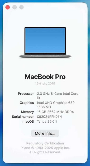 MacBook Pro 16” (2019) – i9 | 16GB | 1TB SSD – Bem estimado