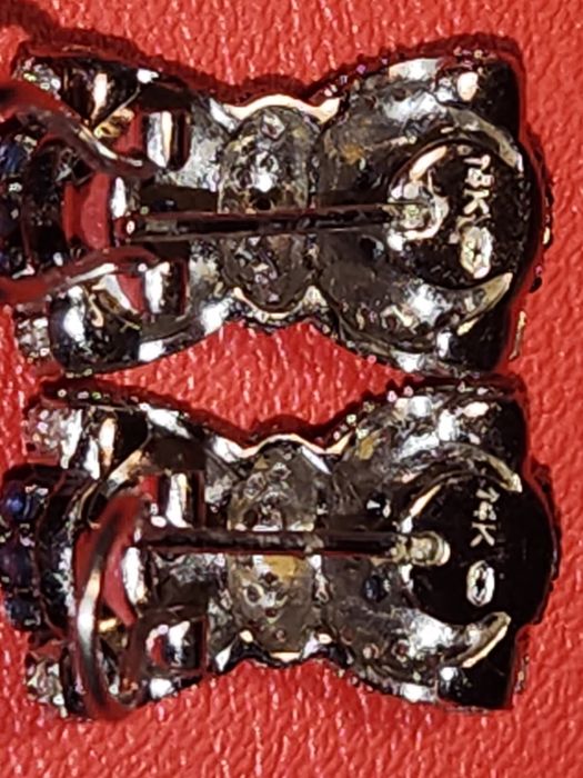 Kolczyki biale złoto z diamentami