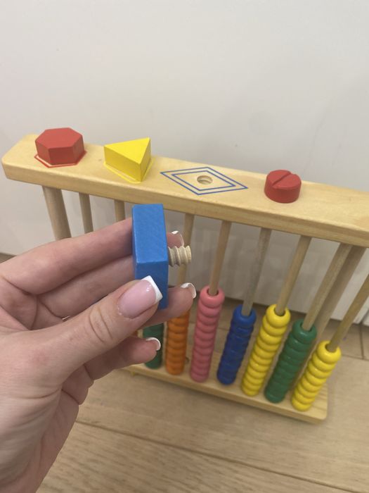 Дитяча розвиваюча рахівниця деревʼяна сортер