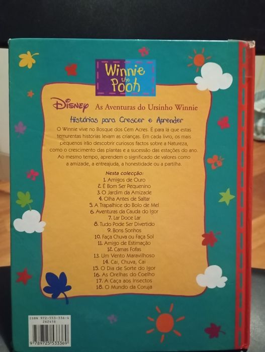 Livro "as aventuras do ursinho Winnie"