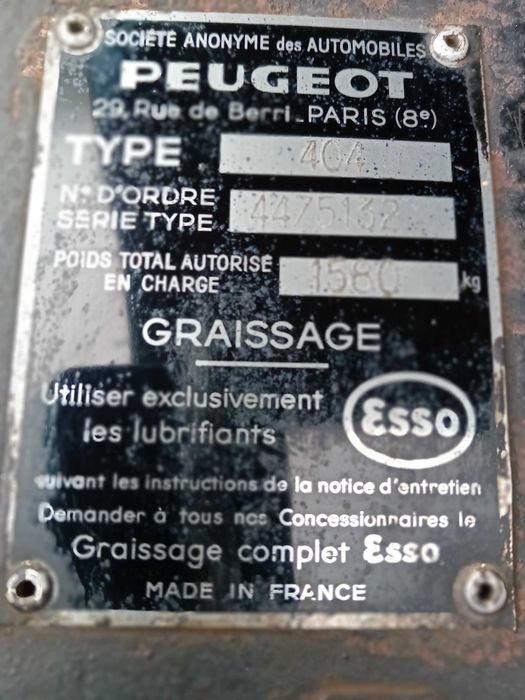 Peugeot 404 de 1964