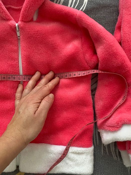 Kostium króliczka różowy dziecięcy ciepły r 92