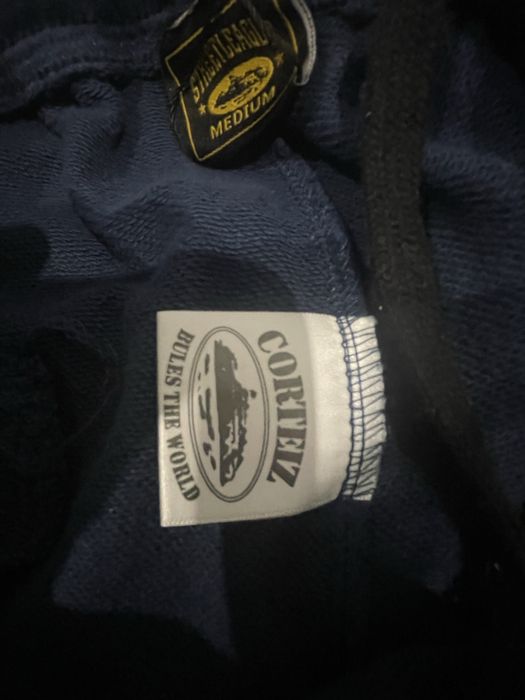 Corteiz Rules The World Sweatpants – Navy Blue