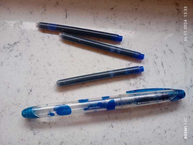 Długopis na tusz + wkłady