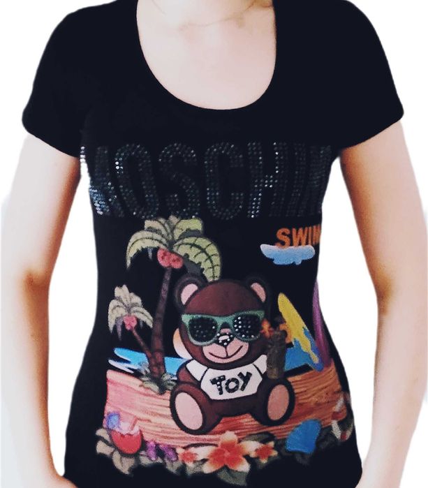 Koszulka damska MOSCHINO czarna rozm.S M L XL