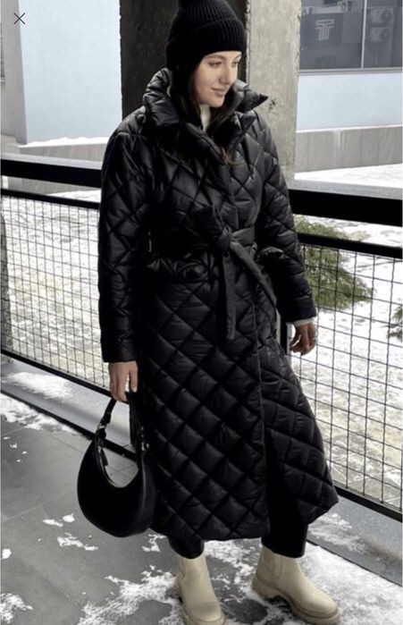 Пальто стьобане зимове