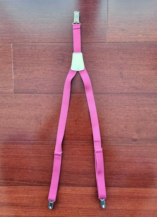 Suspensórios rosa ajustáveis de criança