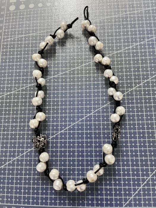 Colar de perolas vintage antigo