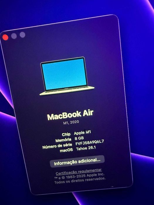 Macbook Air M1 256GB c/fatura