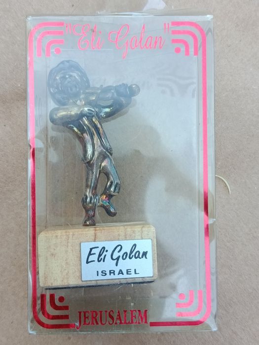 Rzeźba , figurka skrzypka - srebro 925 - Eli Golan - Israel