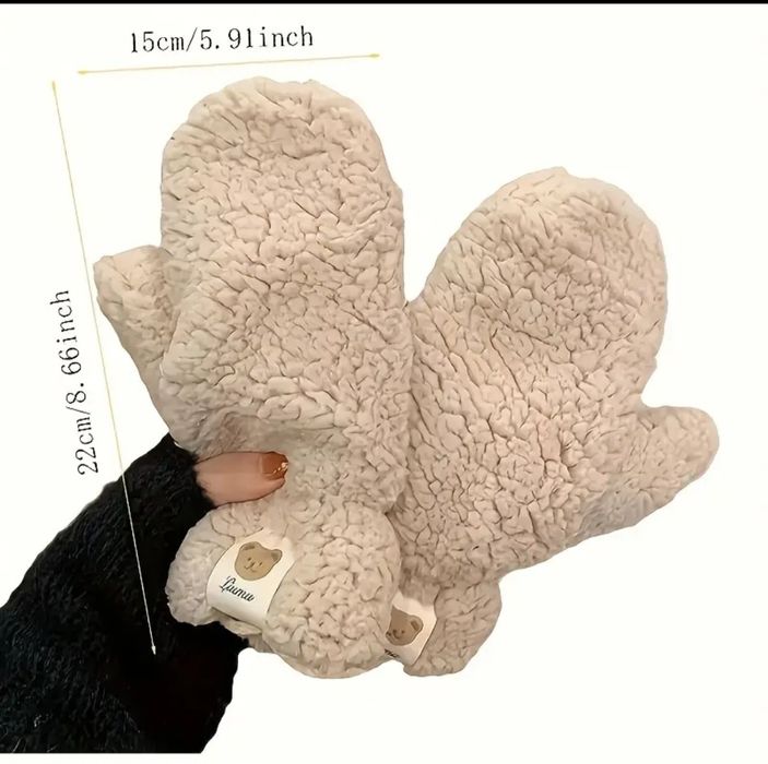 Рукавички тедді на хутрі