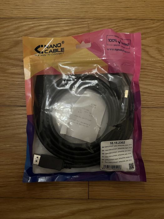 Cabo nano novo de 2 metros