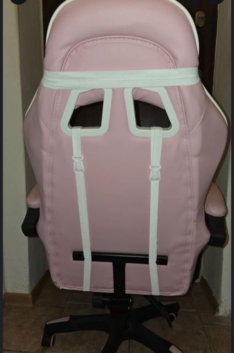 Fotel gamerski do komputera różowy pink