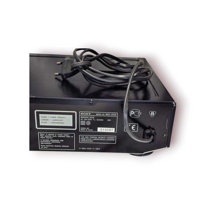 Sony MiniDisc Deck MDS-JE510 com Comando e Manual