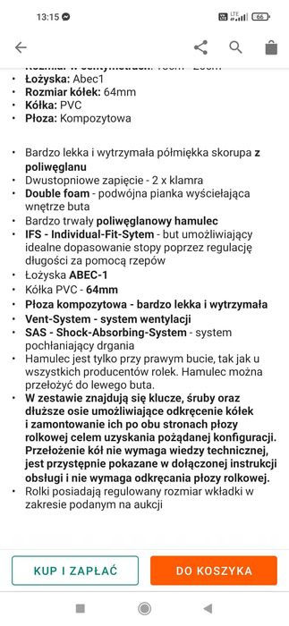 Rolko-wrotki rozm. 29-32