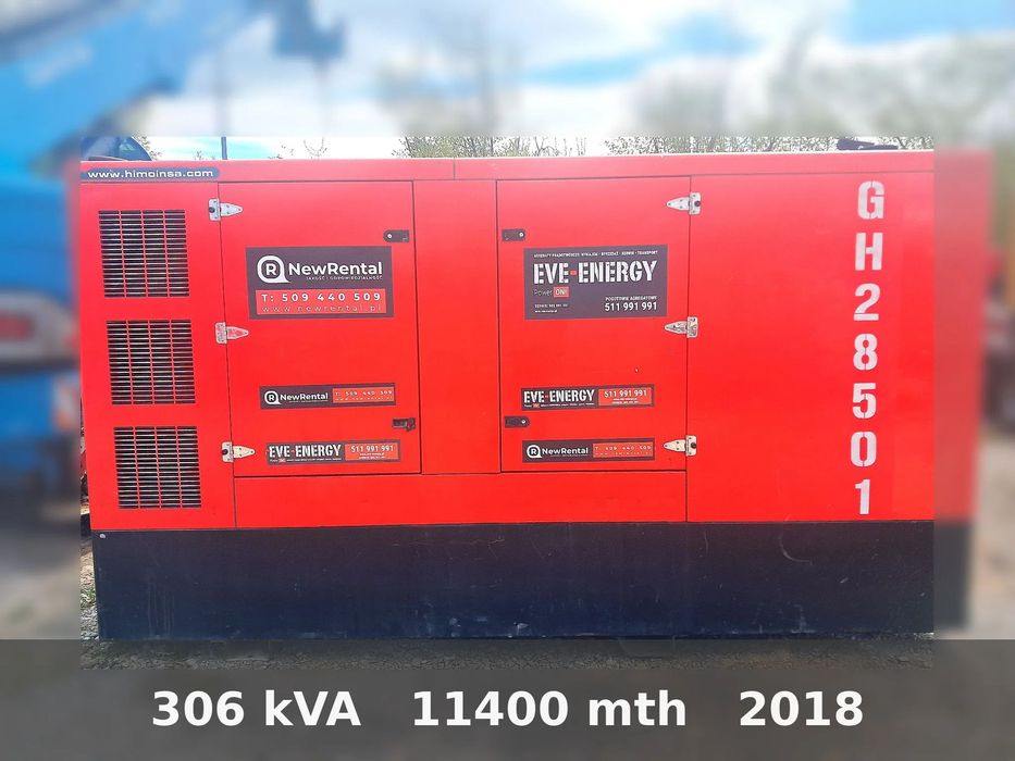 Himoinsa HFW-285  Agregat Prądotwórczy Himoinsa HDW-285 | 306 kVA | 2018 | 11400 mth |