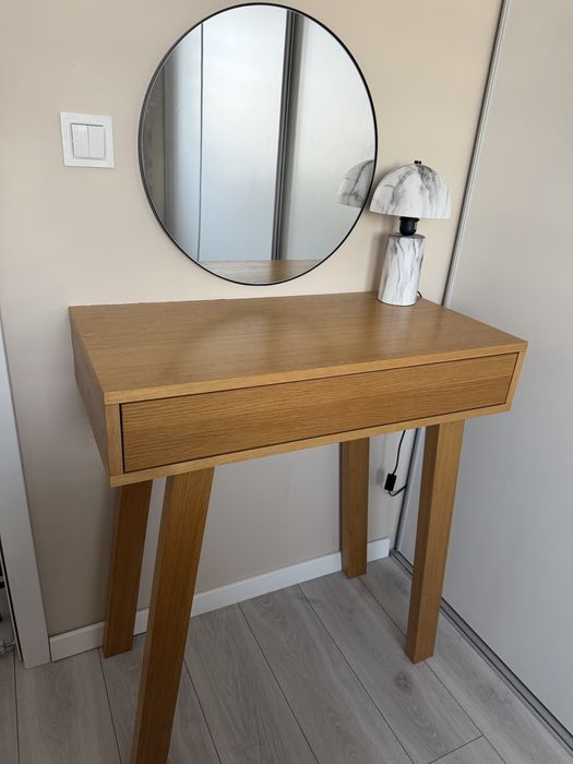 Toaletka z litego drewna (dąb naturalny)