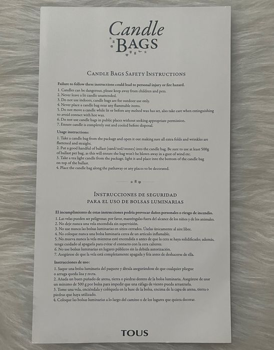 Tous Candle Bags lampiony papierowe - 4 sztuki