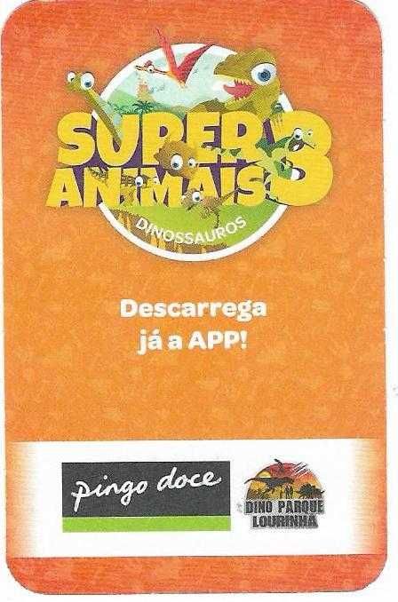Super Animais 3 - - - Dinossauros - Cartas Soltas Pingo Doce - -Cromos