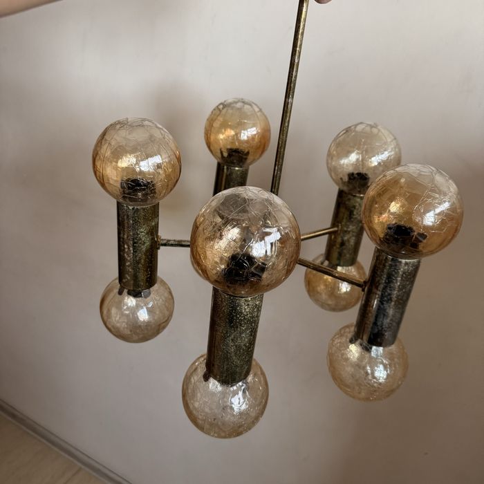 Polski żyrandol PZM space age lata 60te prl vintage new look antyk