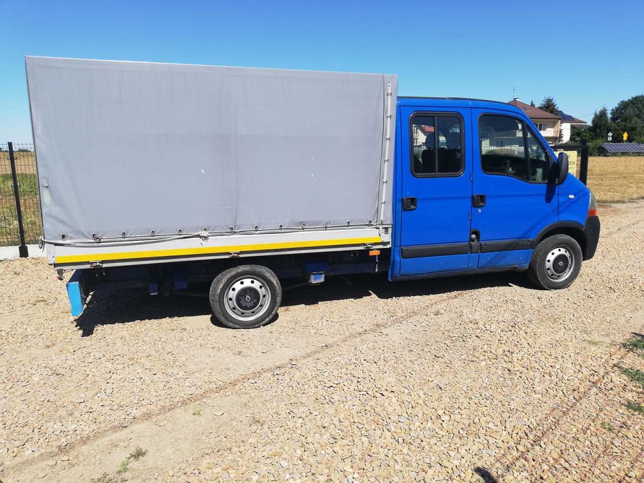 Renault Master 2,5DCI - doka 7-osób-skrzynia,paka,plandeka +długie opłaty