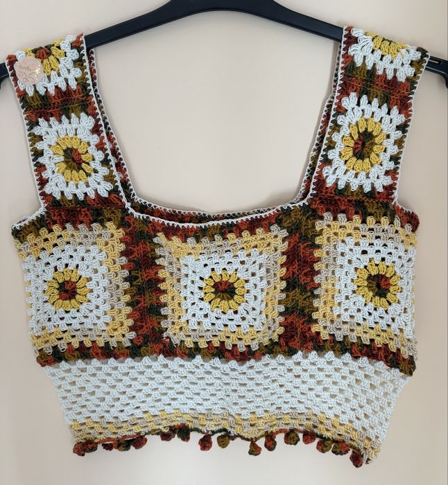 Blusa de crochê girassoñ