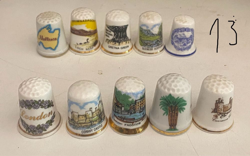 Lotes de 10 dedais variados